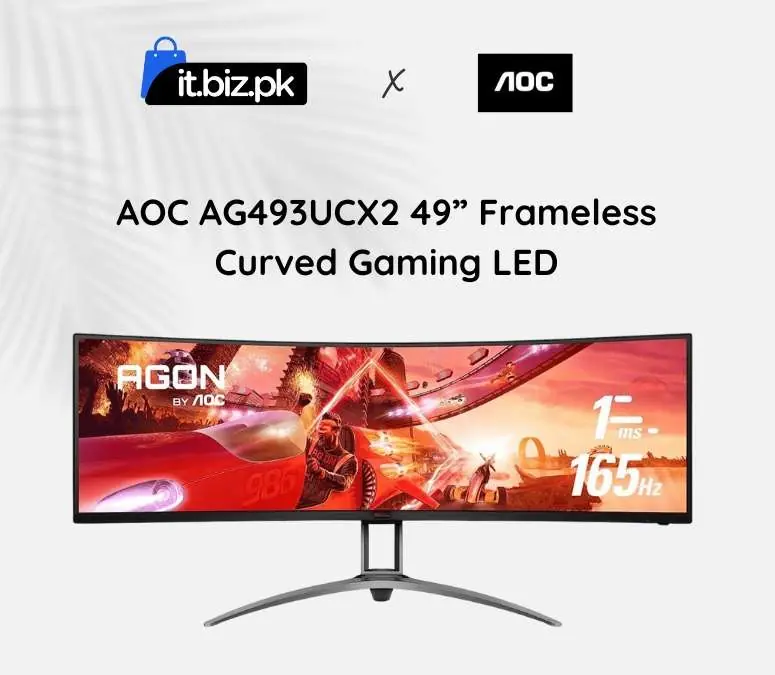 AOC AG493UCX2 49” Frameless Curved Gaming LED Monitor