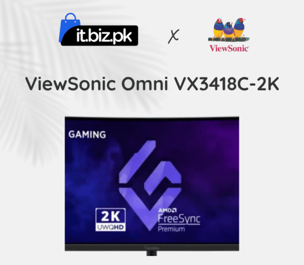 ViewSonic Omni VX3418C-2K 34" Curved Panoramic Ergonomic Gaming LED