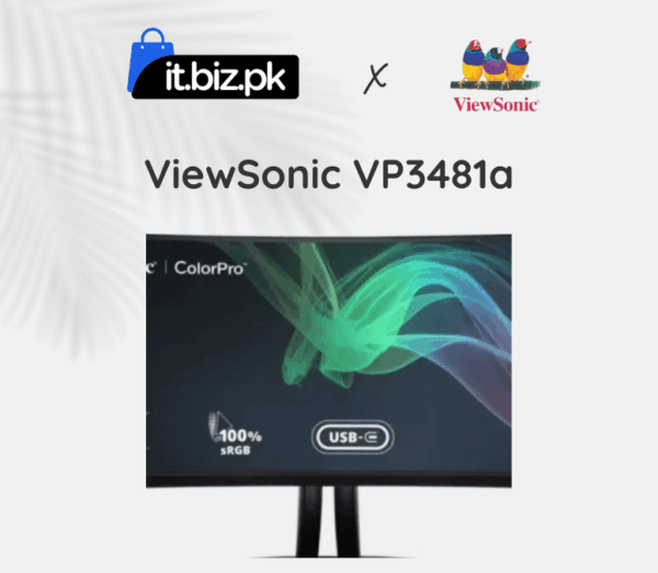 ViewSonic VP3481a 34"Curved Frameless Monitor with Docking Station